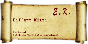 Eiffert Kitti névjegykártya
